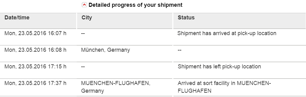 DHL Track and Trace