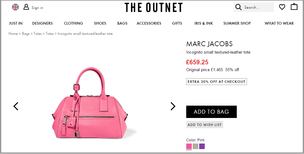 Incognito small textured leather tote   Marc Jacobs   UK   THE OUTNET