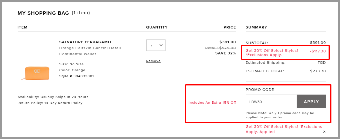 Cart   Bluefly