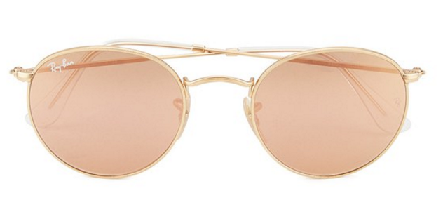 ray-ban-round-metal-sunglasses-matte-gold-brown-mirror-pink-50mm-clothing-thehut-com