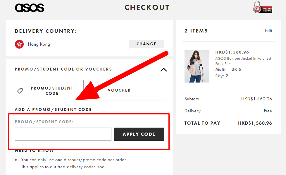 asos-checkout-promo-code-field