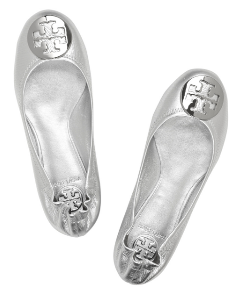 Reva metallic leather ballet flats