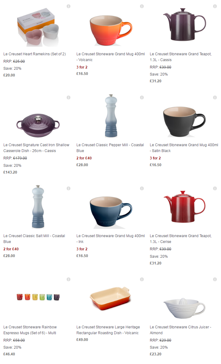 Le Creuset Collection Free UK Delivery The Hut7