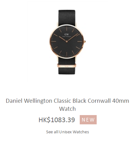 DW classic black cornwall 40mm