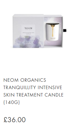 NEOM Organics Tranquillity Intensive Skin Treatment Candle